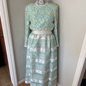 Dress Women’s Vintage William Pearson Green Sequin Lace